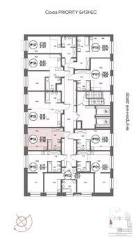 1-к квартира, строящийся дом, 24м2, 2/19 этаж