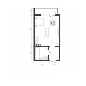 1-к квартира, вторичка, 29м2, 10/10 этаж