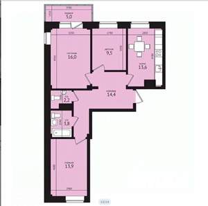 3-к квартира, вторичка, 78м2, 6/10 этаж