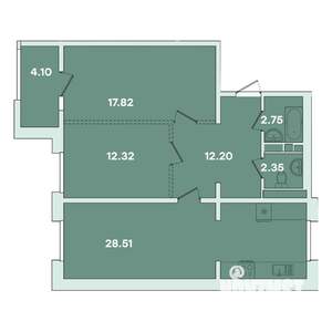 2-к квартира, вторичка, 80м2, 9/16 этаж