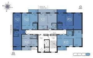 2-к квартира, вторичка, 58м2, 5/16 этаж