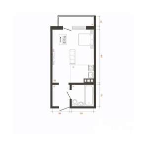 1-к квартира, вторичка, 29м2, 10/10 этаж