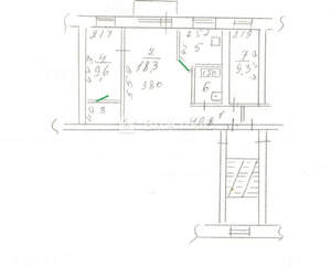 3-к квартира, вторичка, 53м2, 4/5 этаж