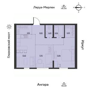 3-к квартира, вторичка, 60м2, 18/19 этаж