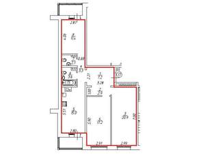 3-к квартира, вторичка, 90м2, 6/14 этаж