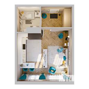 1-к квартира, вторичка, 35м2, 6/8 этаж