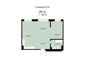 2-к квартира, вторичка, 66м2, 5/9 этаж