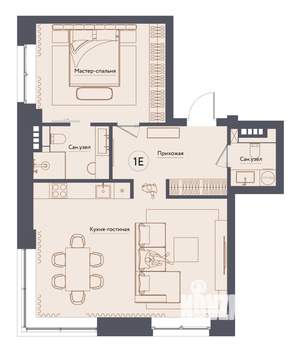 Студия квартира, строящийся дом, 73м2, 2/7 этаж