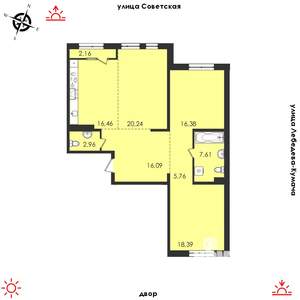 3-к квартира, строящийся дом, 106м2, 3/14 этаж