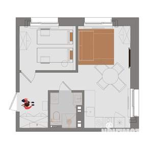 2-к квартира, вторичка, 34м2, 2/14 этаж