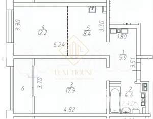 2-к квартира, вторичка, 53м2, 15/18 этаж