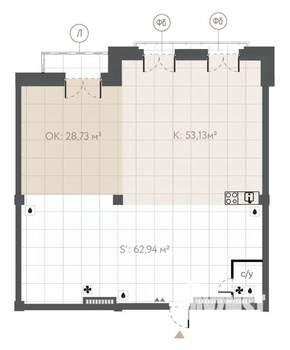 Студия квартира, вторичка, 148м2, 7/8 этаж