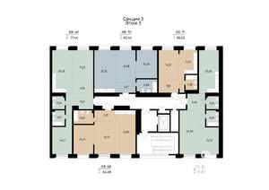 2-к квартира, вторичка, 73м2, 3/9 этаж
