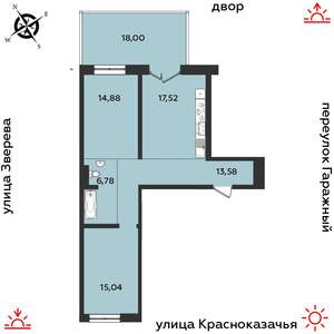 2-к квартира, строящийся дом, 86м2, 1/9 этаж
