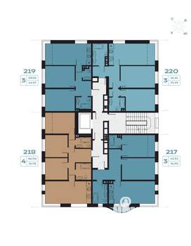 3-к квартира, вторичка, 73м2, 4/8 этаж