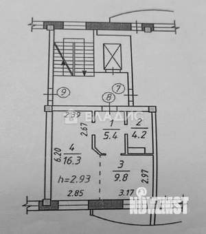 Студия квартира, вторичка, 36м2, 4/9 этаж