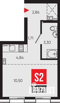 1-к квартира, вторичка, 23м2, 3/14 этаж