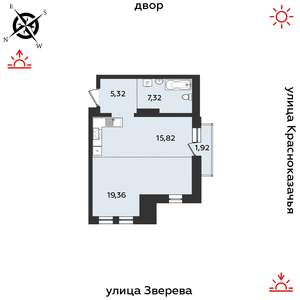 1-к квартира, строящийся дом, 50м2, 8/14 этаж