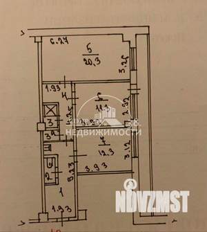 2-к квартира, вторичка, 61м2, 4/6 этаж