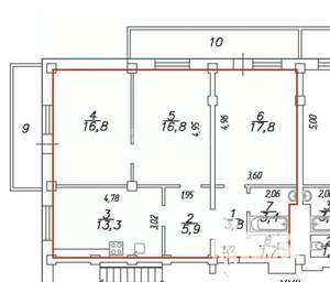 3-к квартира, вторичка, 80м2, 3/10 этаж