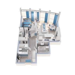 1-к квартира, вторичка, 60м2, 4/8 этаж