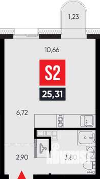 1-к квартира, вторичка, 25м2, 9/14 этаж