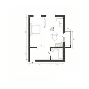 1-к квартира, вторичка, 42м2, 3/10 этаж