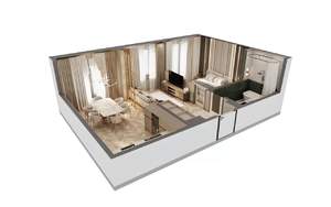 2-к квартира, вторичка, 63м2, 7/9 этаж