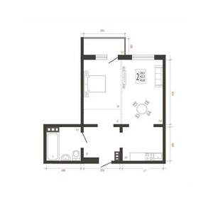 2-к квартира, вторичка, 46м2, 10/10 этаж