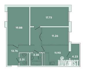 3-к квартира, вторичка, 88м2, 5/16 этаж