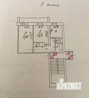 2-к квартира, вторичка, 55м2, 2/5 этаж