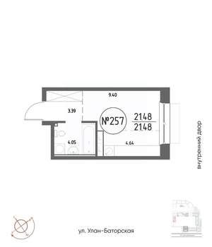 Студия квартира, вторичка, 21м2, 15/19 этаж