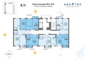 1-к квартира, вторичка, 35м2, 8/14 этаж