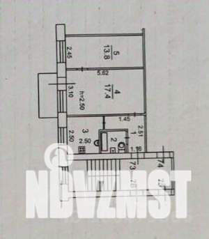 2-к квартира, вторичка, 45м2, 4/5 этаж