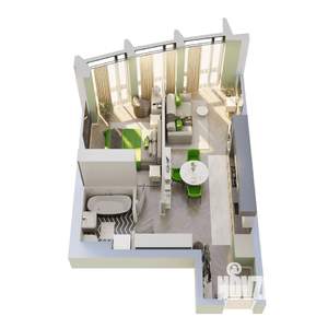 1-к квартира, вторичка, 50м2, 6/7 этаж