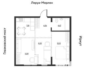 3-к квартира, вторичка, 50м2, 12/19 этаж