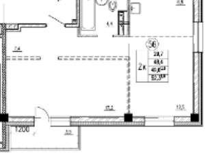 1-к квартира, вторичка, 30м2, 11/12 этаж
