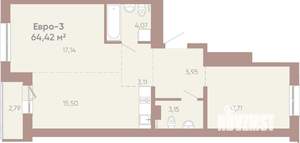 2-к квартира, вторичка, 64м2, 13/16 этаж