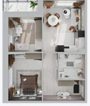 2-к квартира, вторичка, 58м2, 14/18 этаж