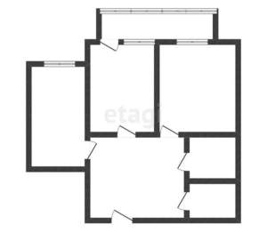 1-к квартира, вторичка, 65м2, 1/9 этаж