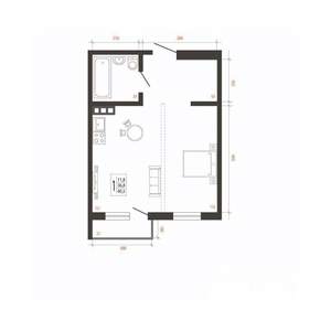 1-к квартира, вторичка, 41м2, 9/10 этаж