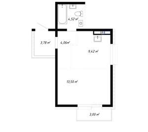 2-к квартира, вторичка, 38м2, 2/19 этаж