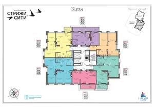 2-к квартира, вторичка, 61м2, 19/19 этаж