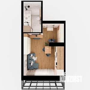 1-к квартира, вторичка, 28м2, 12/18 этаж