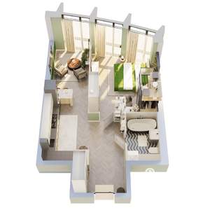 1-к квартира, вторичка, 51м2, 7/7 этаж