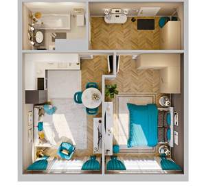 2-к квартира, вторичка, 41м2, 4/8 этаж