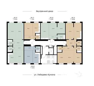 2-к квартира, строящийся дом, 64м2, 8/9 этаж
