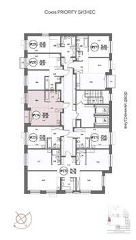 1-к квартира, строящийся дом, 37м2, 17/19 этаж