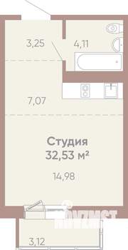 1-к квартира, вторичка, 33м2, 9/14 этаж
