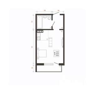 1-к квартира, вторичка, 28м2, 10/10 этаж